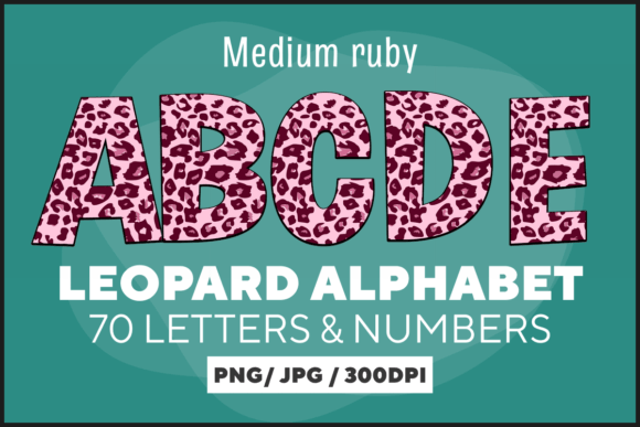 Download Medium Ruby Leopard Letters - Letters Collection