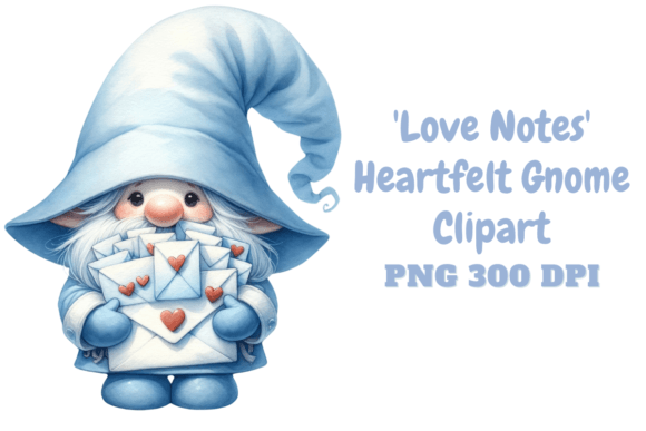 Download 'Love Notes' - Heartfelt Gnome Clipart - Heartfelt Collection